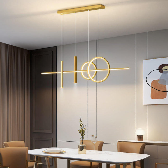 LuxeRing – Moderne Spisebordslampe med Justerbar Belysning