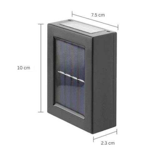 Solcelledrevne Vegglamper – 2 Stykker