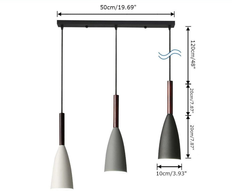 TrioLux – Nordisk Pendellampe med 3 Justerbare Pendler